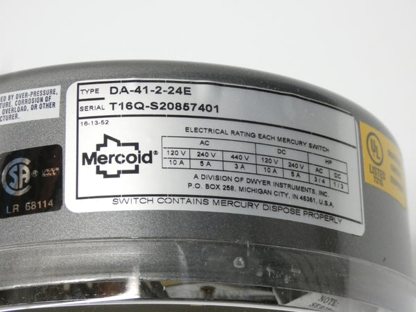 MERCOID DA-41-2-24E 120/240/440V 3/5/10A NSMP