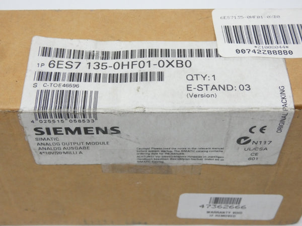 SIEMENS 6ES7135-0HF01-0XB0 VER. 03 NSMP
