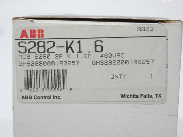 ABB S282-K1.6 480VAC 1.6A NSMP
