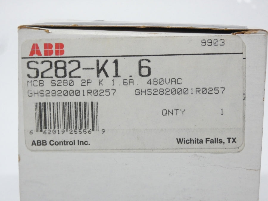 ABB S282-K1.6 480VAC 1.6A NSMP