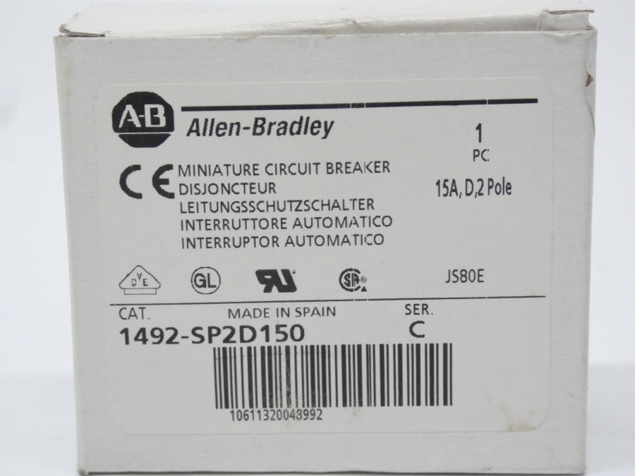 ALLEN BRADLEY 1492-SP2D150 SER. C 450V 15A (WH) NSMP