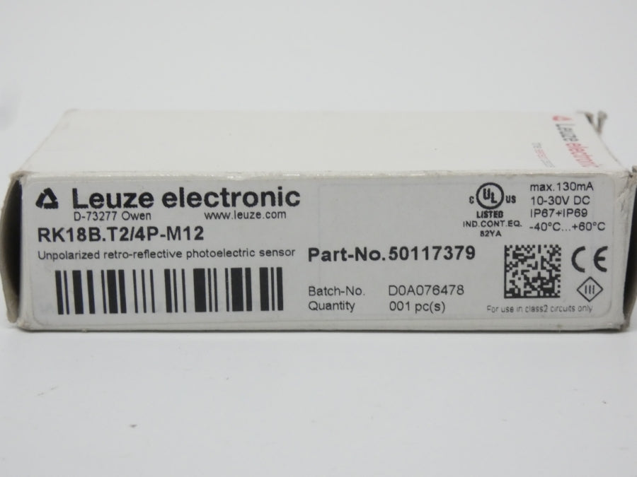 LEUZE ELECTRONIC RK18B.T2/4P-M12 50117379 10-30VDC NSMP