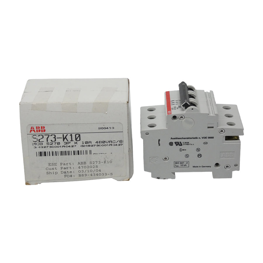 ABB S273-K10 480VAC 10A NSMP