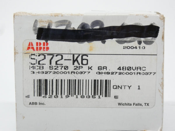 ABB S272-K6 480VAC 6A NSMP