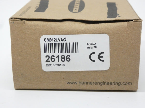 BANNER ENGINEERING SM912LVAG 26186 10-30VDC NSMP