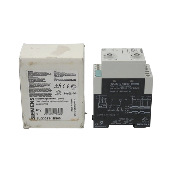 SIEMENS 3UG3013-1BS60 460-660VAC 8A NSMP