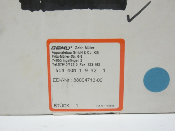 GEMU 51440D19521 88004713-00 1-3/4" NSMP