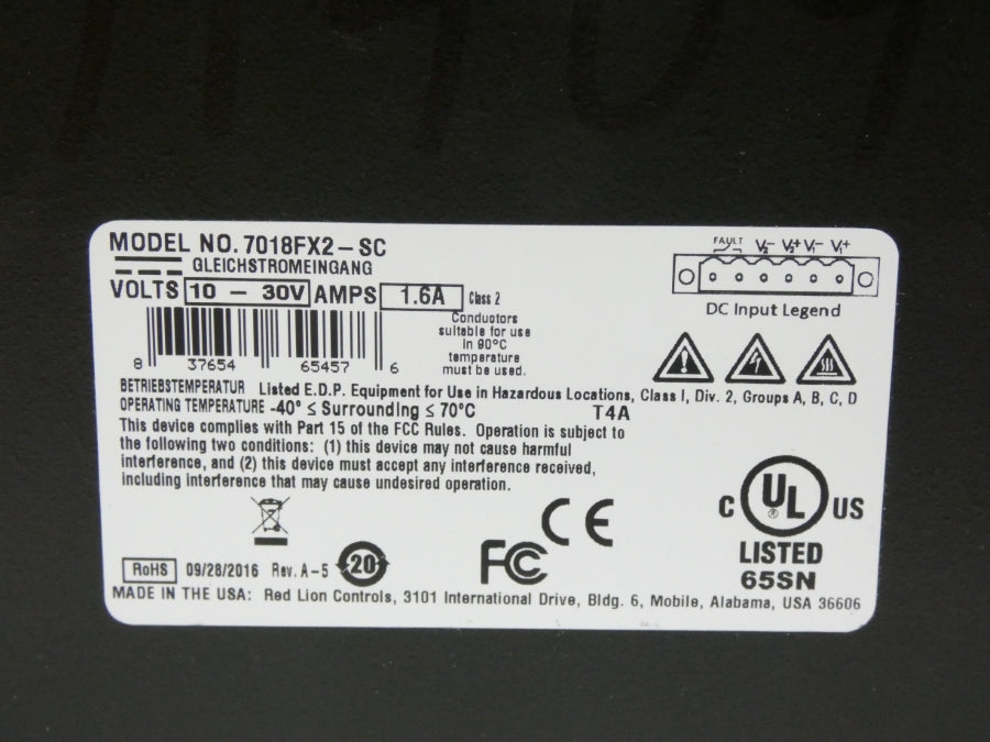 RED LION CONTROLS 7018FX2-SC 10-30V 1.6A NSNP