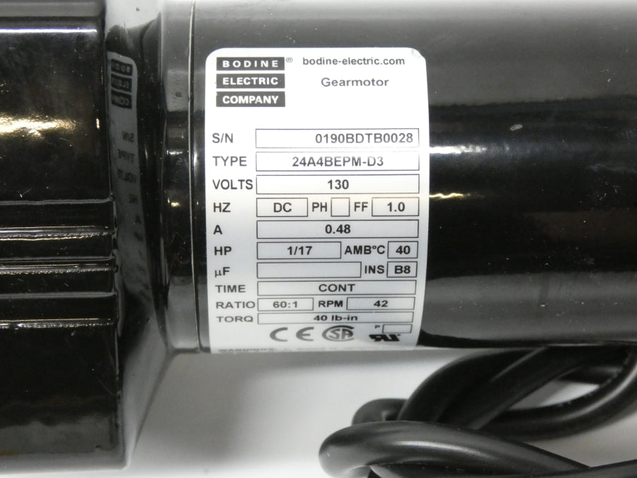 BODINE 24A4BEPM-D3 130V 0.48A NSNP