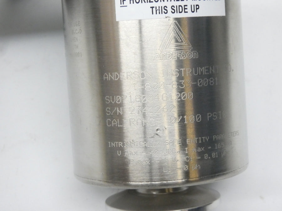 ANDERSON INSTRUMENT SV071G004G1200 40VDC 0-100PSI (BLUE) NSNP