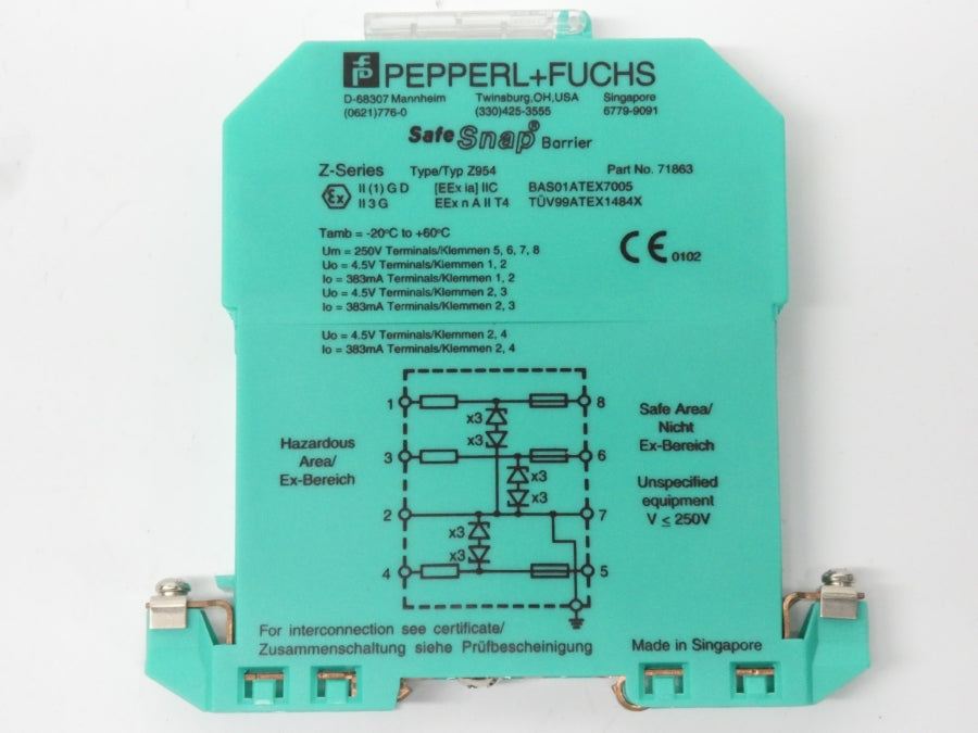 PEPPERL+FUCHS Z954 71863 250V NSMP