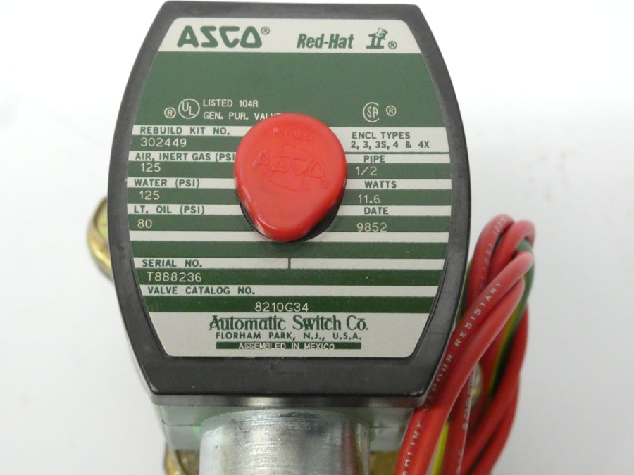 ASCO 8210G34 24VDC 125PSI 1/2" UNMP