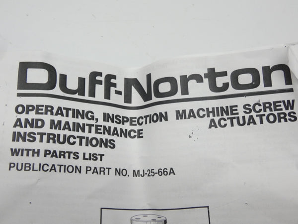 DUFF-NORTON B9225M/B225MV NSNP