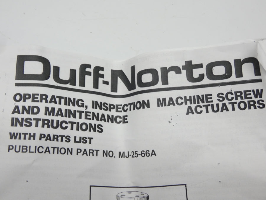 DUFF-NORTON B9225M/B225MV NSNP