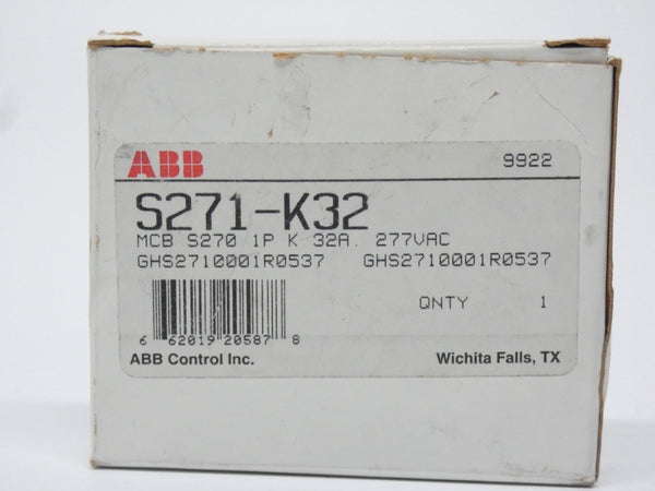 ABB S271-K32 277VAC 32A NSMP