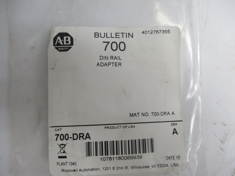 ALLEN BRADLEY 700-DRA SER. A NSMP