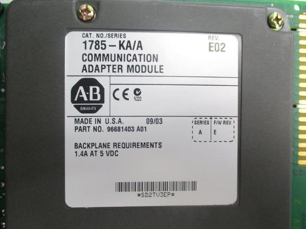 ALLEN BRADLEY 1785-KA SER. A REV. E02 F/W E 5VDC 1.4A UNMP