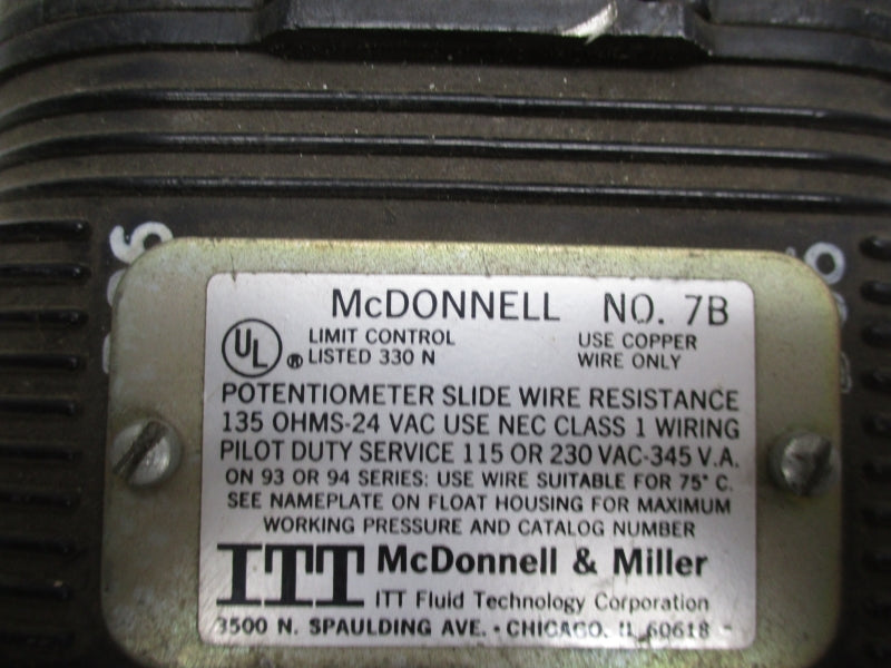 MCDONNEL&MILLER 7B 230VAC UNMP