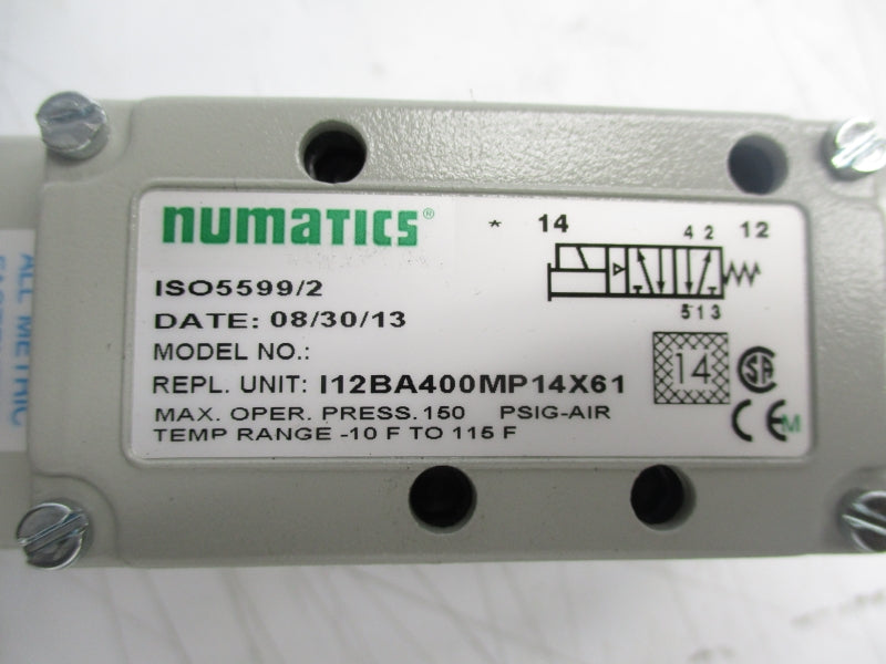 NUMATICS I12BA400MP14X61 24VDC 150PSI NSNP