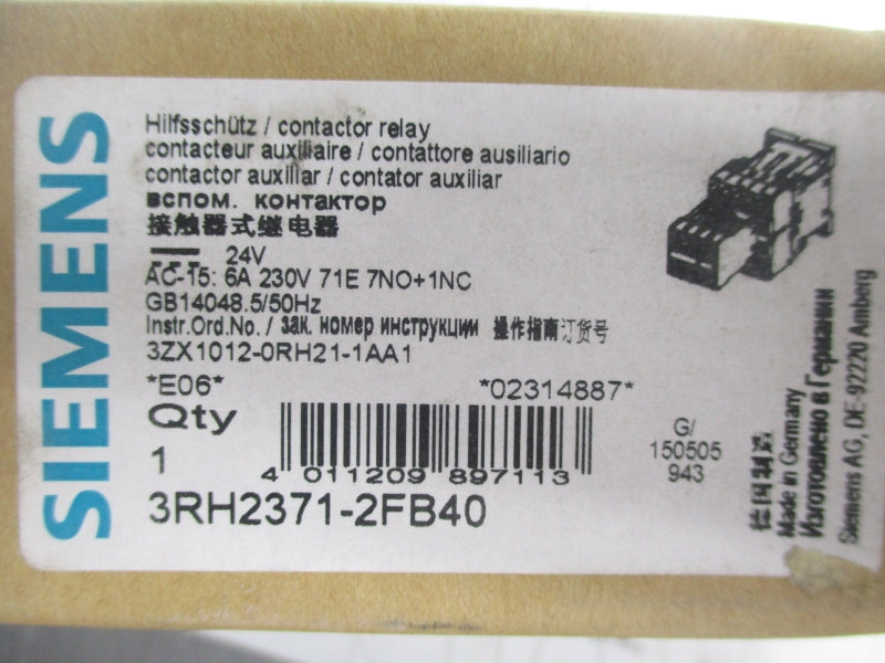 SIEMENS 3RH2371-2FB40 230V NSMP