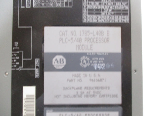 ALLEN BRADLEY 1785-L40B SER.B 5VDC 3.3A UNMP