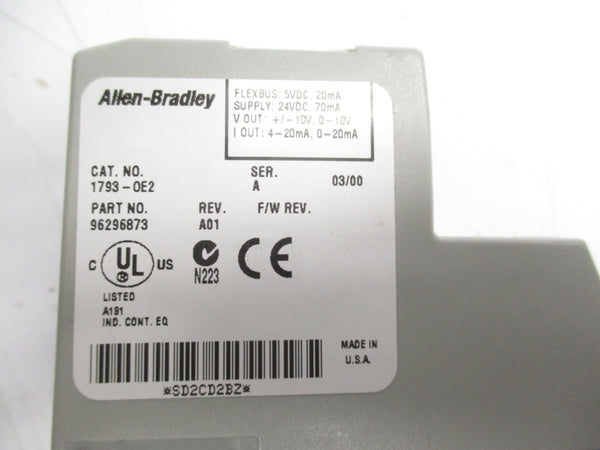ALLEN BRADLEY 1793-OE2 SER. A REV. A01 24VDC NSMP