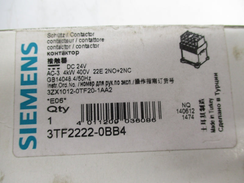 SIEMENS 3TF2222-0BB4 24VDC NSMP