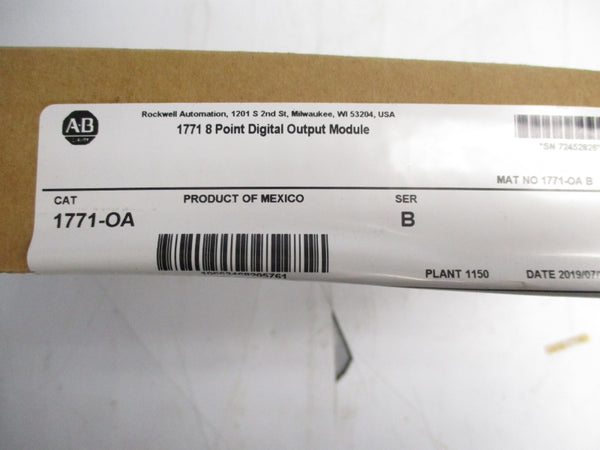 ALLEN BRADLEY 1771-OA SER. B 120VAC 1.5A DATE 2019 NSFS