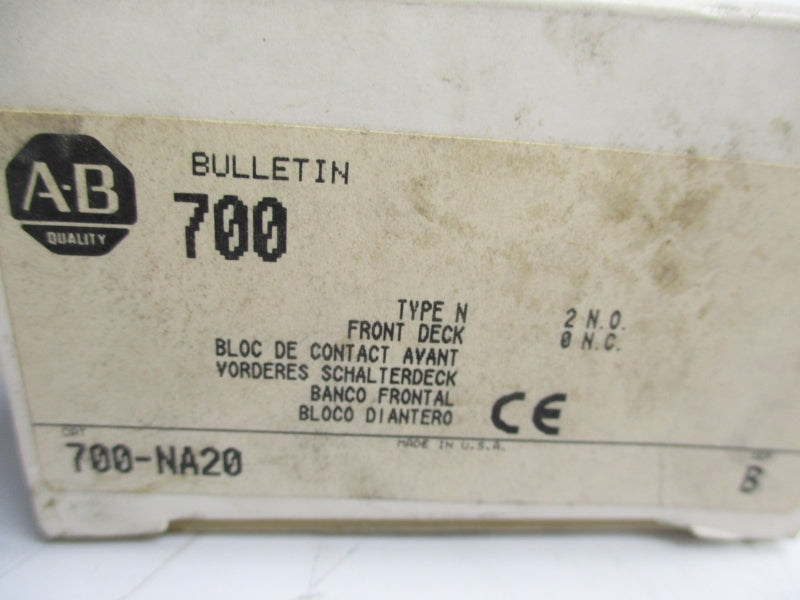 ALLEN BRADLEY 700-NA20 SER. B (WH) NSMP