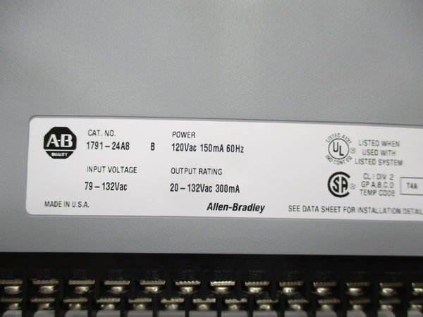 ALLEN BRADLEY 1791-24AB SER. B REV. M01 132VAC NSMP