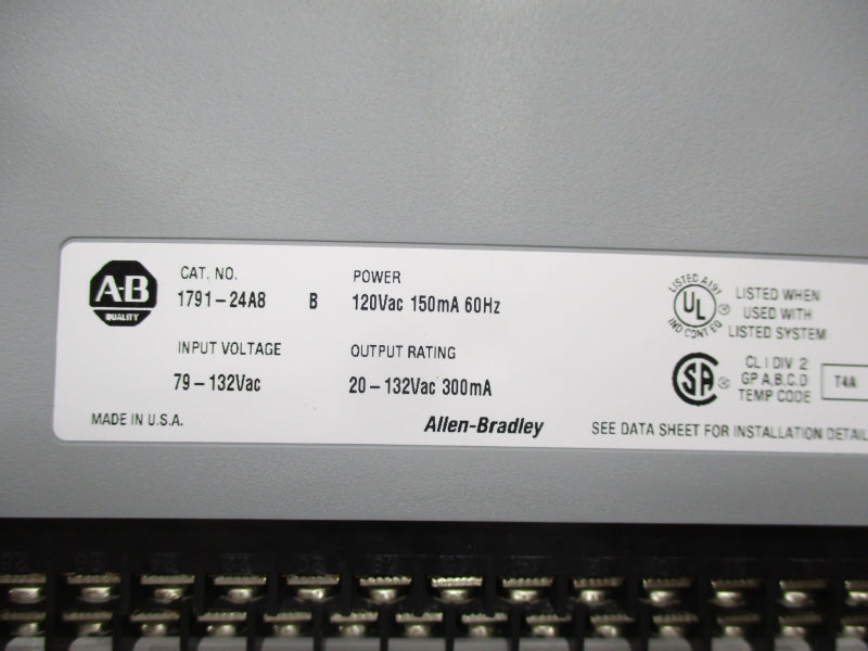 ALLEN BRADLEY 1791-24AB SER. B REV. M01 132VAC NSMP