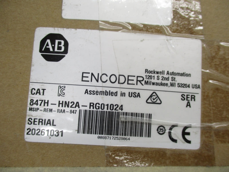 ALLEN BRADLEY 847H-HN2A-RG01024 SER. A 30VDC NSMP