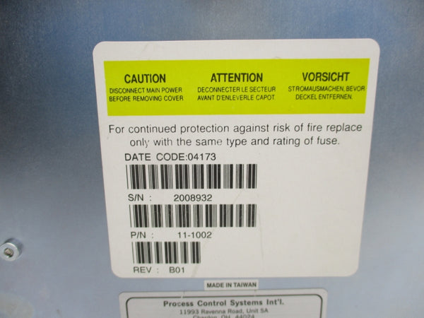 PROCESS CONTROL SYSTEMS 11-1002 UNMP