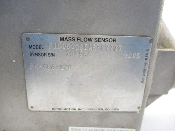 MICRO MOTION F100S138CABMEZZZZ UNMP