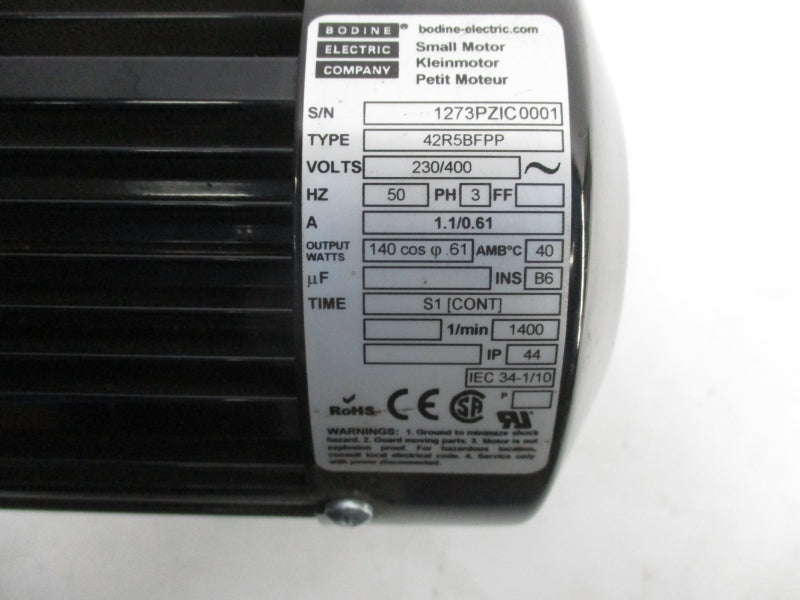 BODINE ELECTRIC 42R5BFPP 230/400V NSNP
