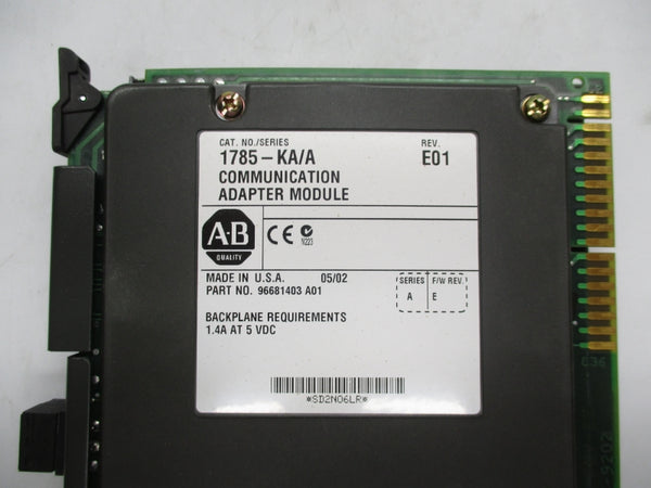 ALLEN BRADLEY 1785-KA SER. A F/W E REV. E01 5VDC 1.4A UNMP