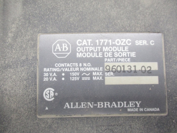 ALLEN BRADLEY 1771-OZC SER. C 150V UNMP