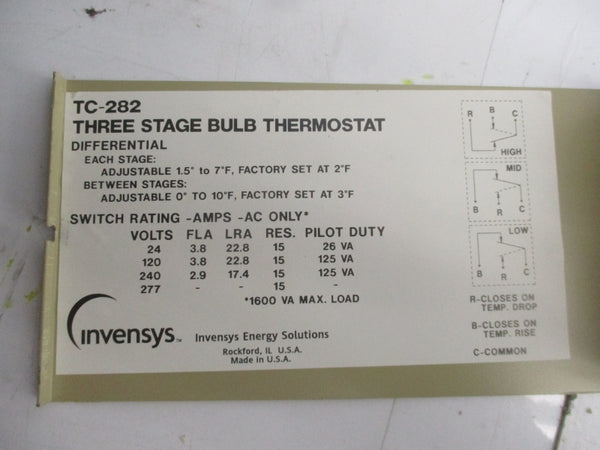 INVENSYS TC-282 277V UNMP