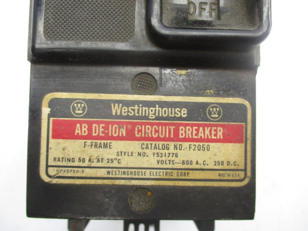 WESTINGHOUSE F2050 600VAC 50A UNMP