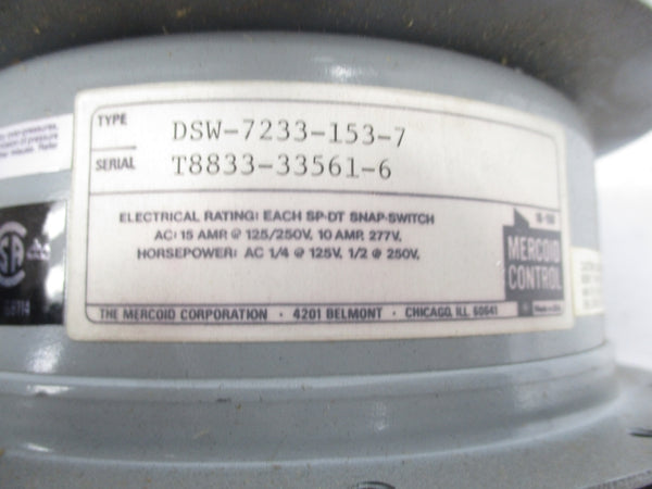 MERCOID DSW-7233-153-7 125/250V 15A NSNP