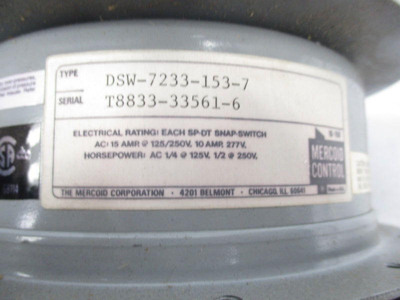 MERCOID DSW-7233-153-7 125/250V 15A NSNP