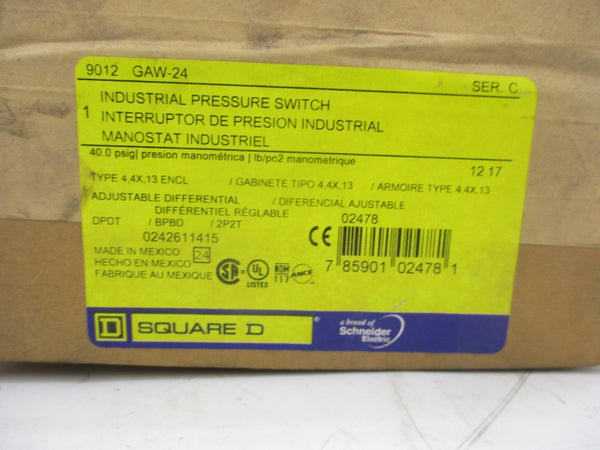 SQUARE D 9012GAW-24 SER. C 40PSI NSFS