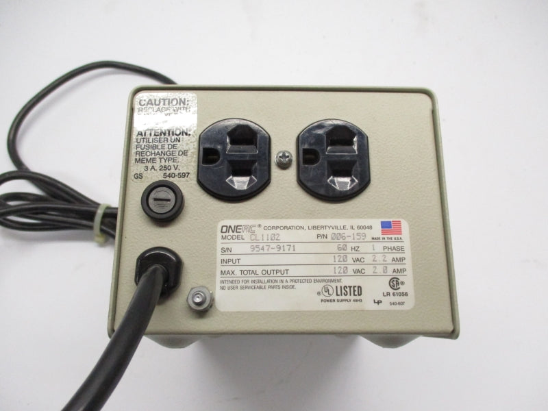ONEAC CL1102 120VAC 2.2A NSNP