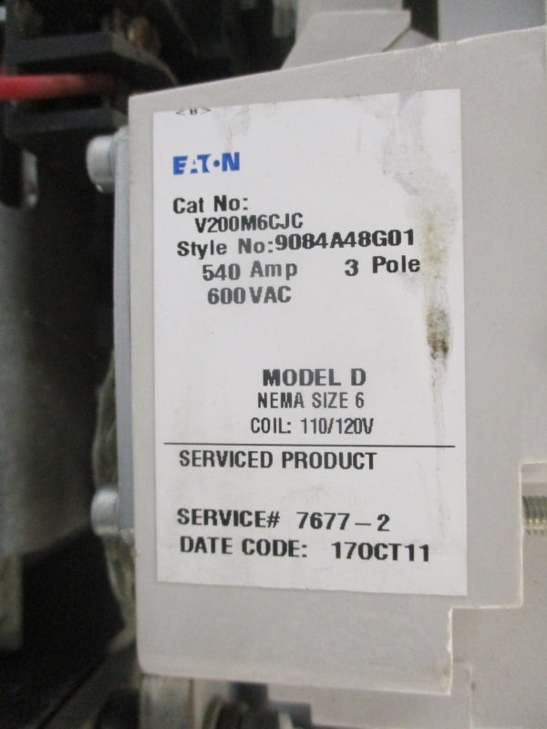 EATON V200M6CJC 110/120V 540A NSNP