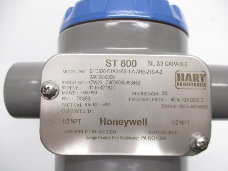 HONEYWELL STD820-E1ASA4AS-1-A-AHE-21S-A-20A0-00-0000 42VDC 4500PSI NSNP