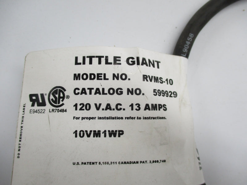 LITTLE GIANT RVMS-10 120VAC 13A NSNP