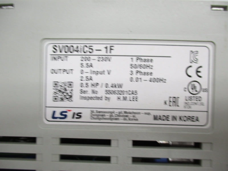 LSIS SV004IC5-1F 230V 5.5A NSMP