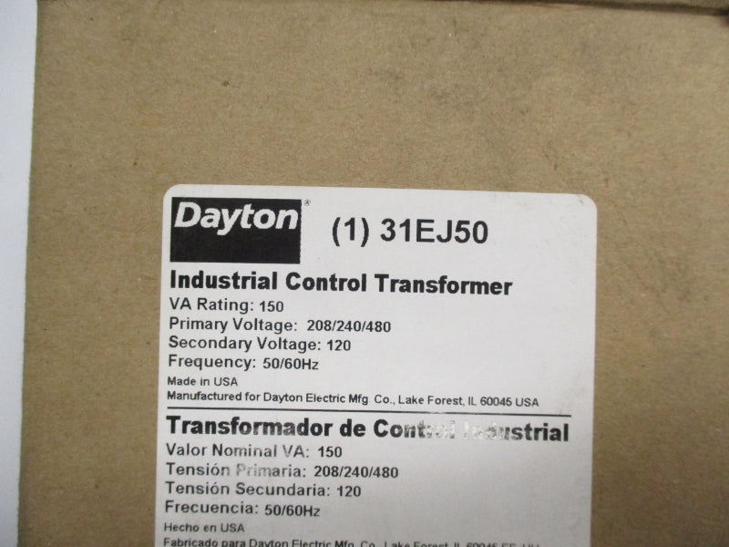 DAYTON 31EJ50 480V NSMP