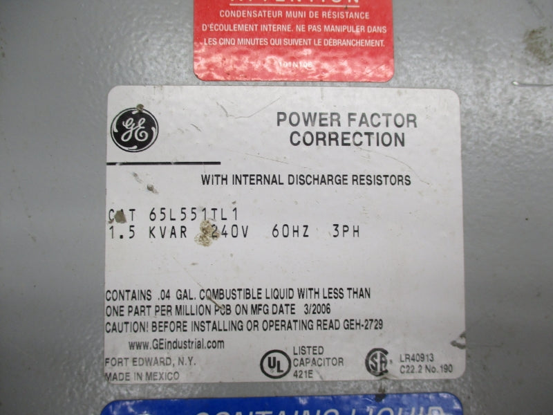 GENERAL ELECTRIC 65L551TL1 240V UNMP