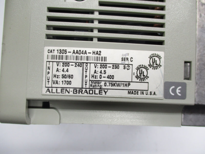 ALLEN BRADLEY 1305-AA04A-HA2 SER. C 230V 4.4A NSNP
